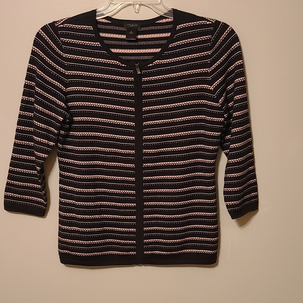 Striped Black Cardigan